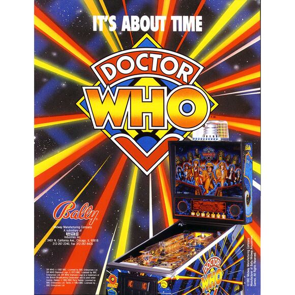 Pinball Flyers Doctor Who No Fear Popeye T2 Road Show NBA Jackbot Dracula Space - Picture 10 of 11